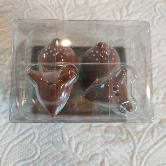 Tag Baby Spotted Reindeer Salt And Pepper Shakers Christmas Holiday Dinner Decor - Picture 5 of 7